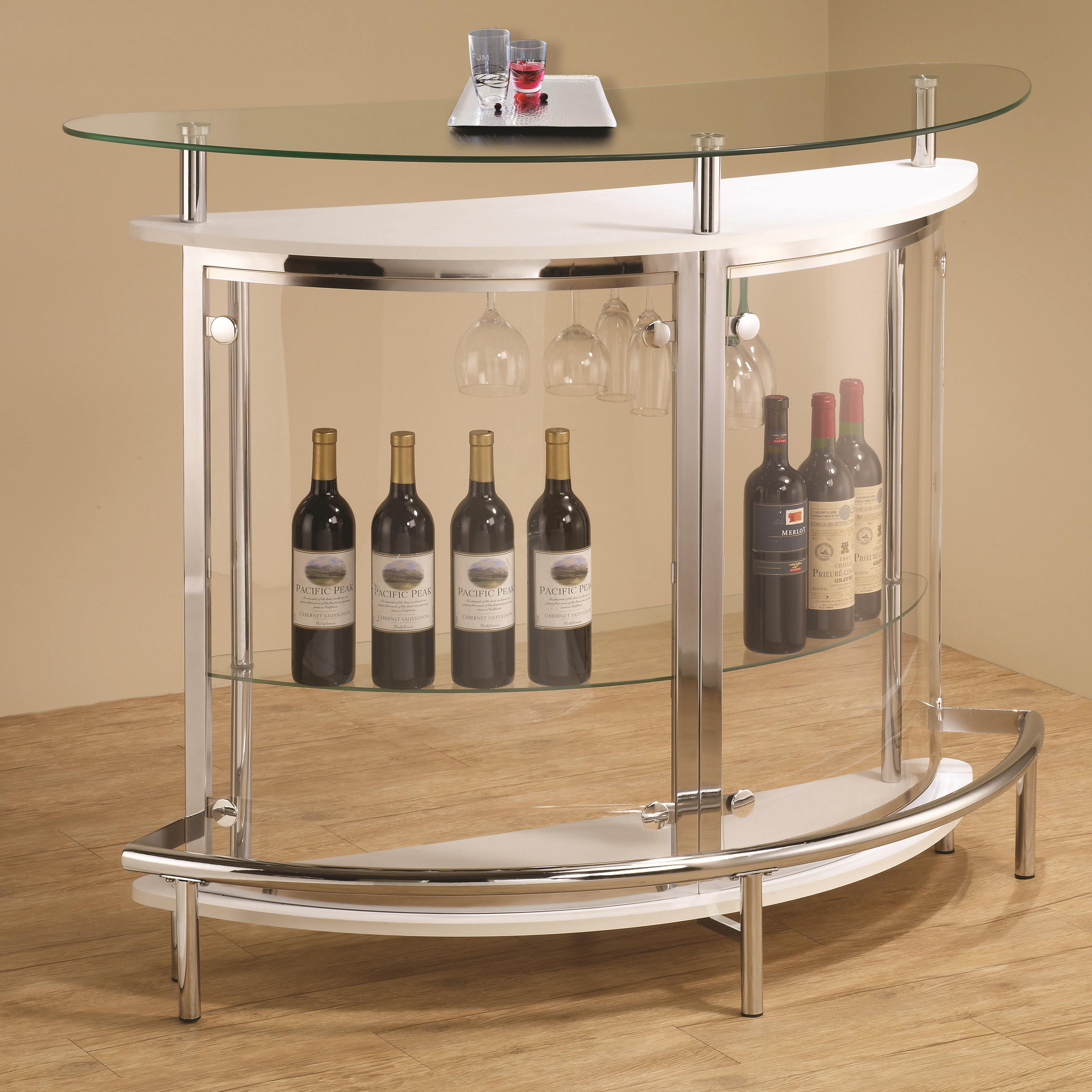 Clear acrylic high shop top table